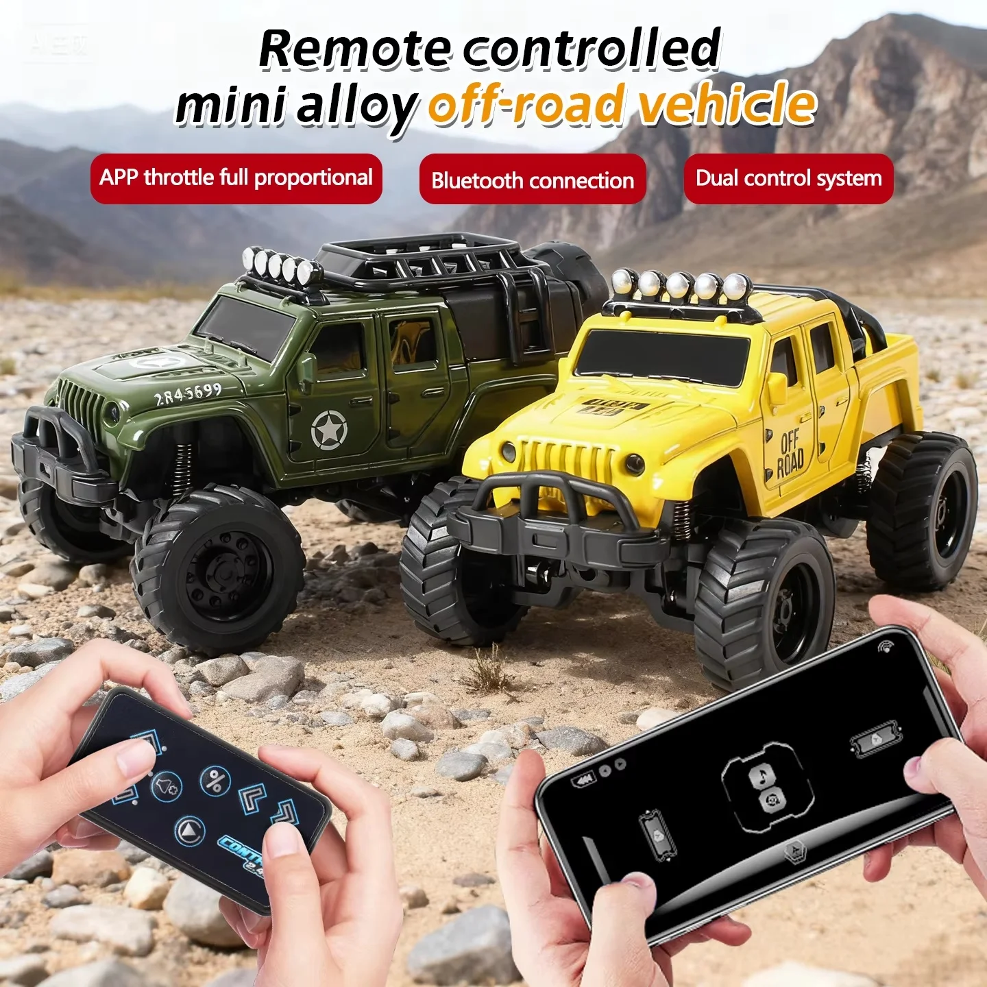 

Remote Control Off-Road Car 1:64 Mini Alloy Shell 2.4g Three Speed Adjustment Directional Cruise Front Rear Led Lights Toy Gifts