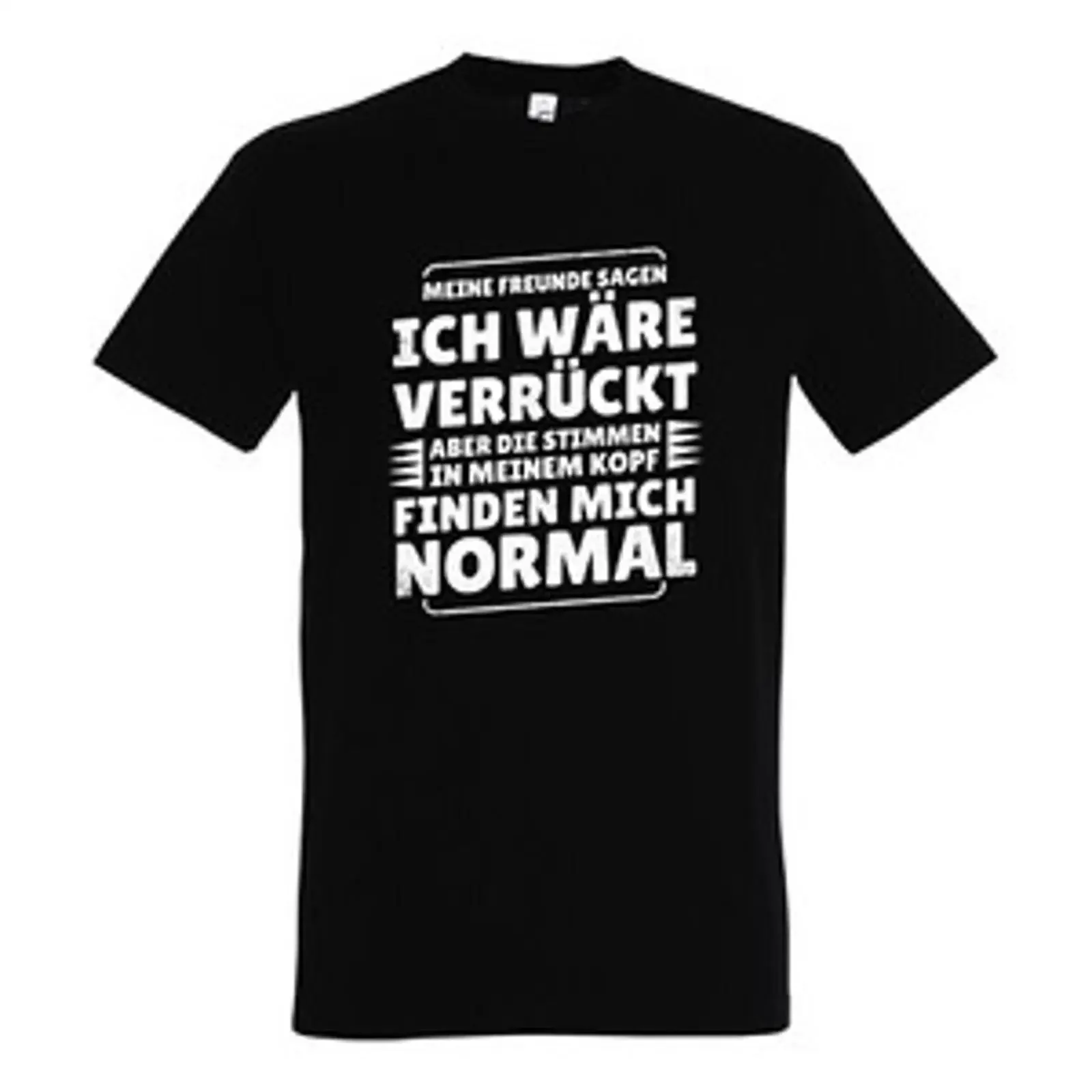 T-shirt pour homme Youth Designz Verrückt Normal, avec message drôle et amusant, style vintage, effet délavé, respirant, légèrement polyvalent