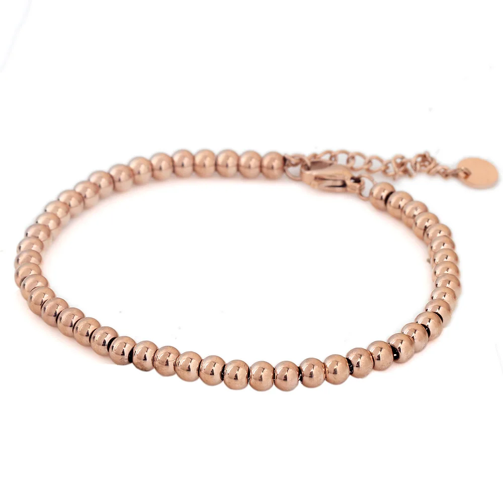 Edelstahl-Schlangenketten-Perlenarmband, Titan-Stahlarmband, 3,0 mm weiches Armband mit gravierter Schnalle