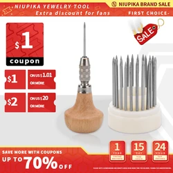 Ensemble d'Outils Mars pour la Fabrication de Bijoux, Graveur Perlé pour Orfèvre, Sertissage de Pierre de Diamant, Équipement, 23 Pièces