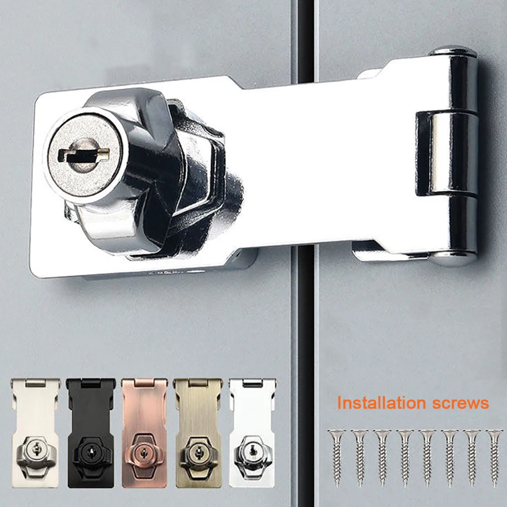 Keyed Hasp Locks Cabinet Locks with Keys,Twist Knob Keyed Locking Hasp,for Drawer,Cabinets Suitable for Use in Various Cabinets