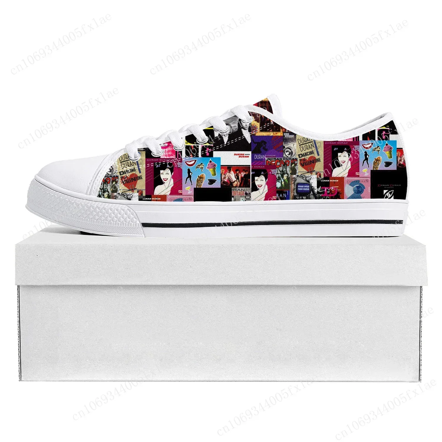 Tênis de lona para homens e mulheres, sapatos personalizados, Dance Rock Band, Duran, Duran, Top baixo, alta qualidade, adolescente, par sapatos