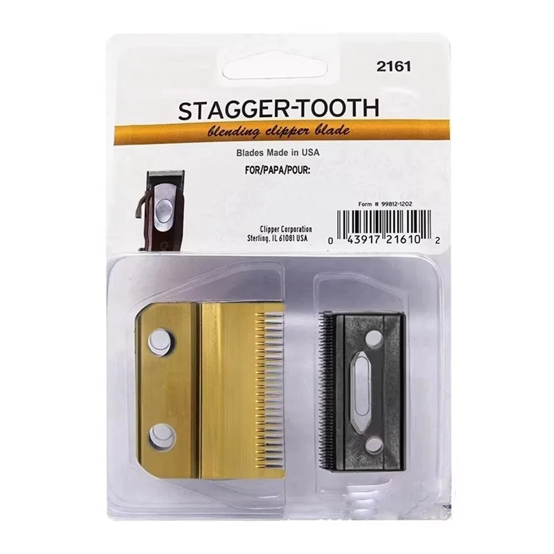 Gold 2161 Professional 2-Hole Stagger Tooth Replacement Blade Fit For Wahl 5 Star Series Cordless Magic Clip 8148 Hair Clippers
