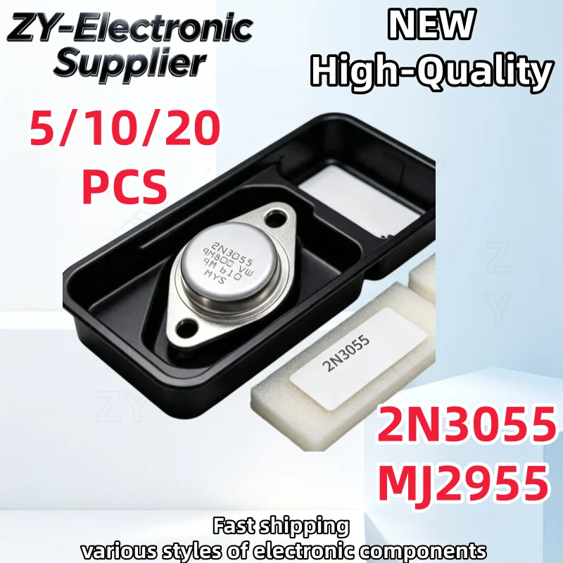 【5/10/20uds】=NEW 100% high-quality 2N3055 MJ2955 TO-3 High-power transistor Best Quality In Stock
