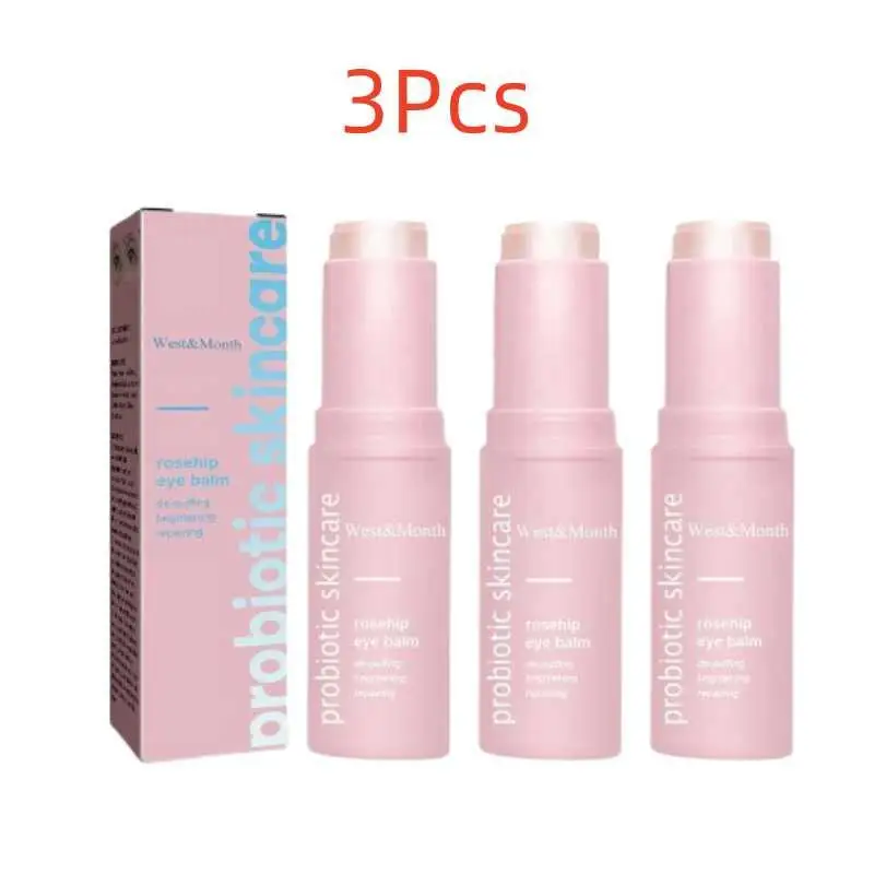 3Pcs West&Month Extra Renewing Rosehip Eye Balm Face Lifting Moisturizing Stick Fine Lines Removal Hyaluronic around Eye Care