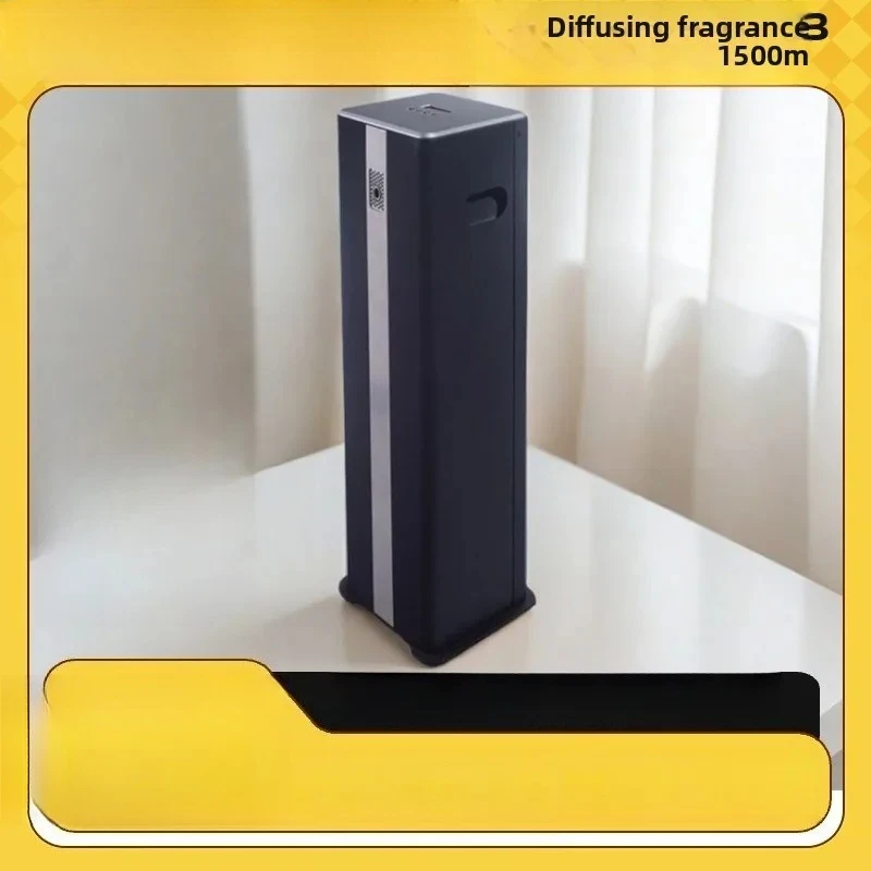 Lobby floor-to-ceiling diffuser with its own fan for direct blowing