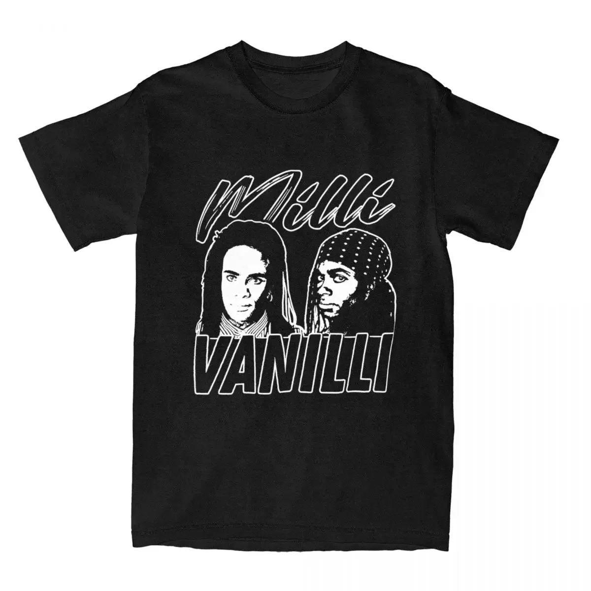 Milli Vanilli Pop Music Men Women T Shirts Merchandise Crazy Tee Shirt T-Shirt Cotton Christmas Gifts Clothing