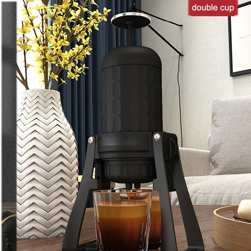 ماكينة صنع قهوة نسبرسو منزلية محمولة 220 فولت ماكينة قهوة اسبريسو قابلة لإعادة الشحن في الهواء الطلق مسحوق استخراج البطارية المدمج