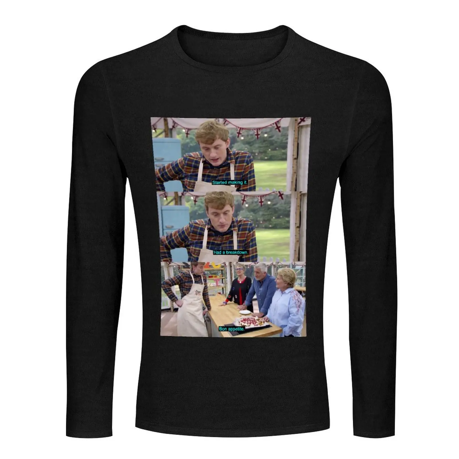 James Acaster Great British Bake Off Long T-Shirt sweat shirts anime quick-drying t-shirt workout shirts for men