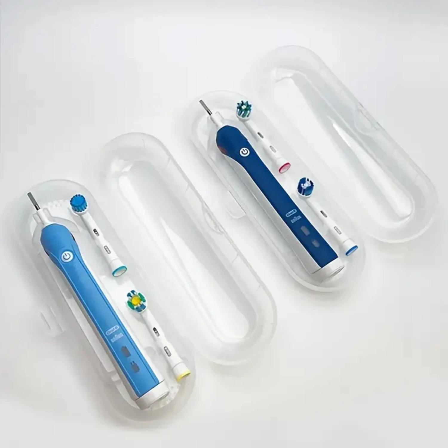 Portable Transparent Electric Toothbrush Storage Box for Travel, 1pc