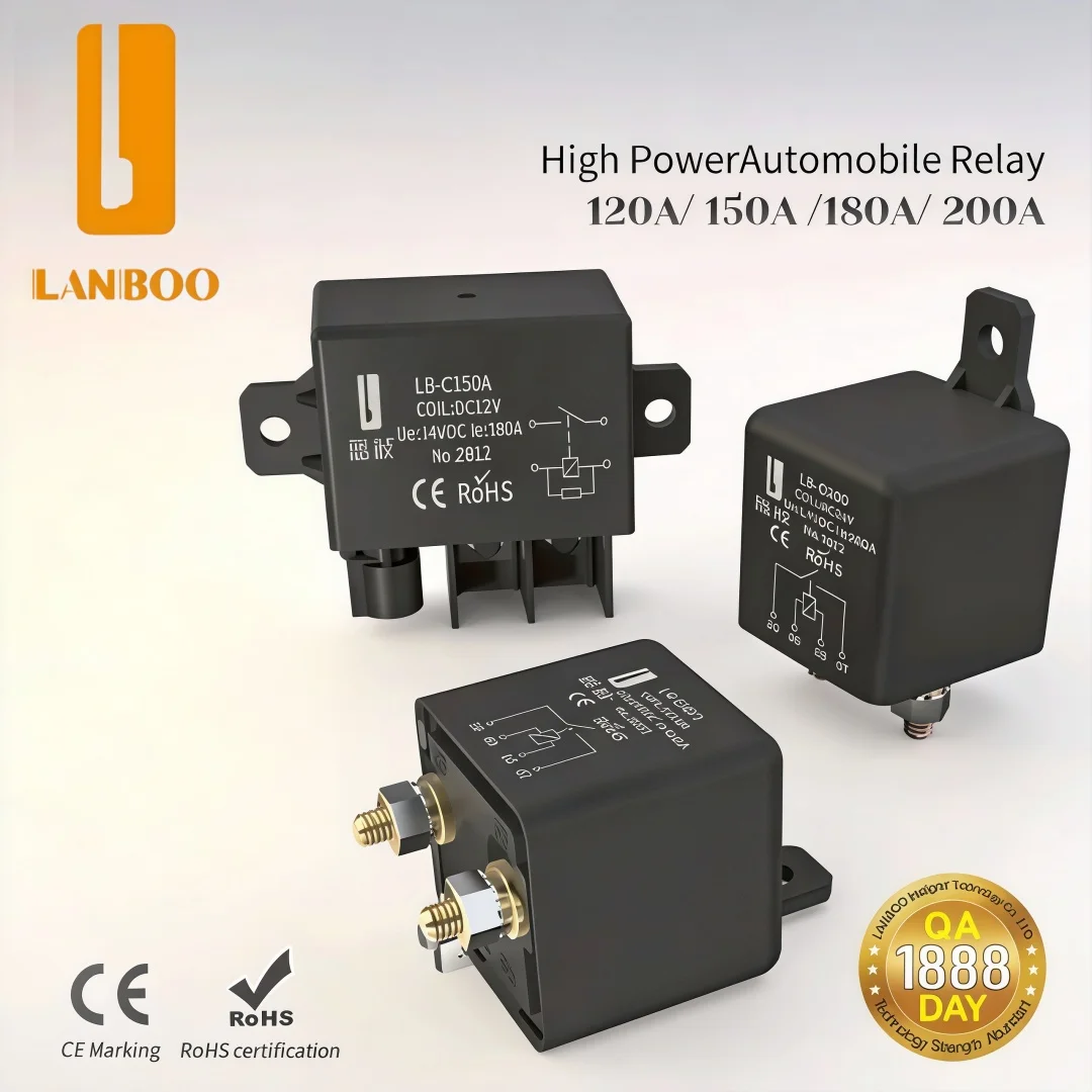 LANBOO 12V 24V 120A 150A 180A 200A High Current Starting Relay Suitable for Heavy Trucks and Buses
