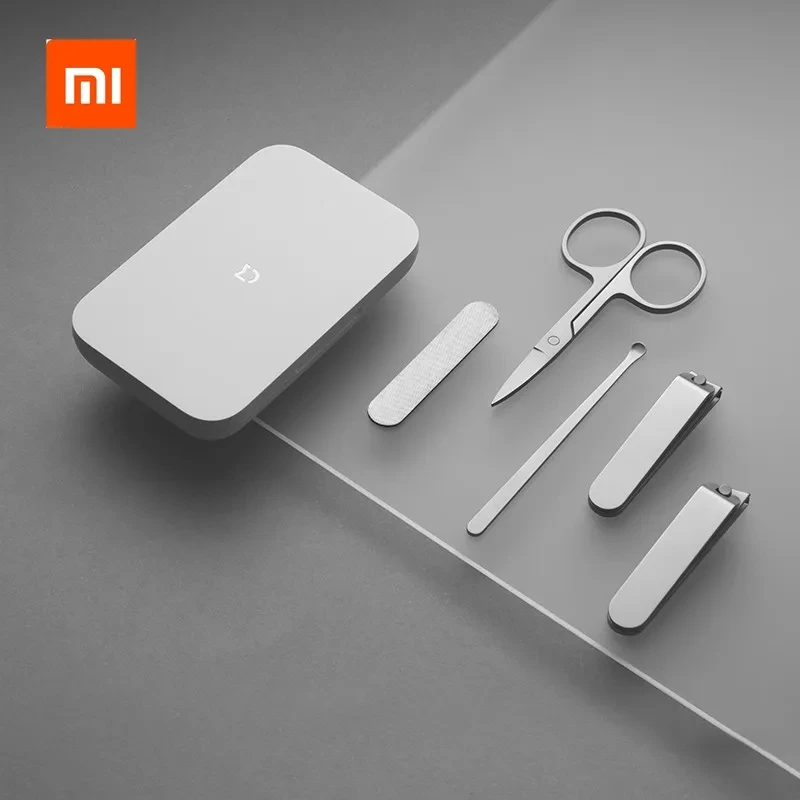 XIAOMI Mijia nail clipper five-piece set high-quality stainless steel magnetic absorption Beauty Tool Nail Cutter set portable