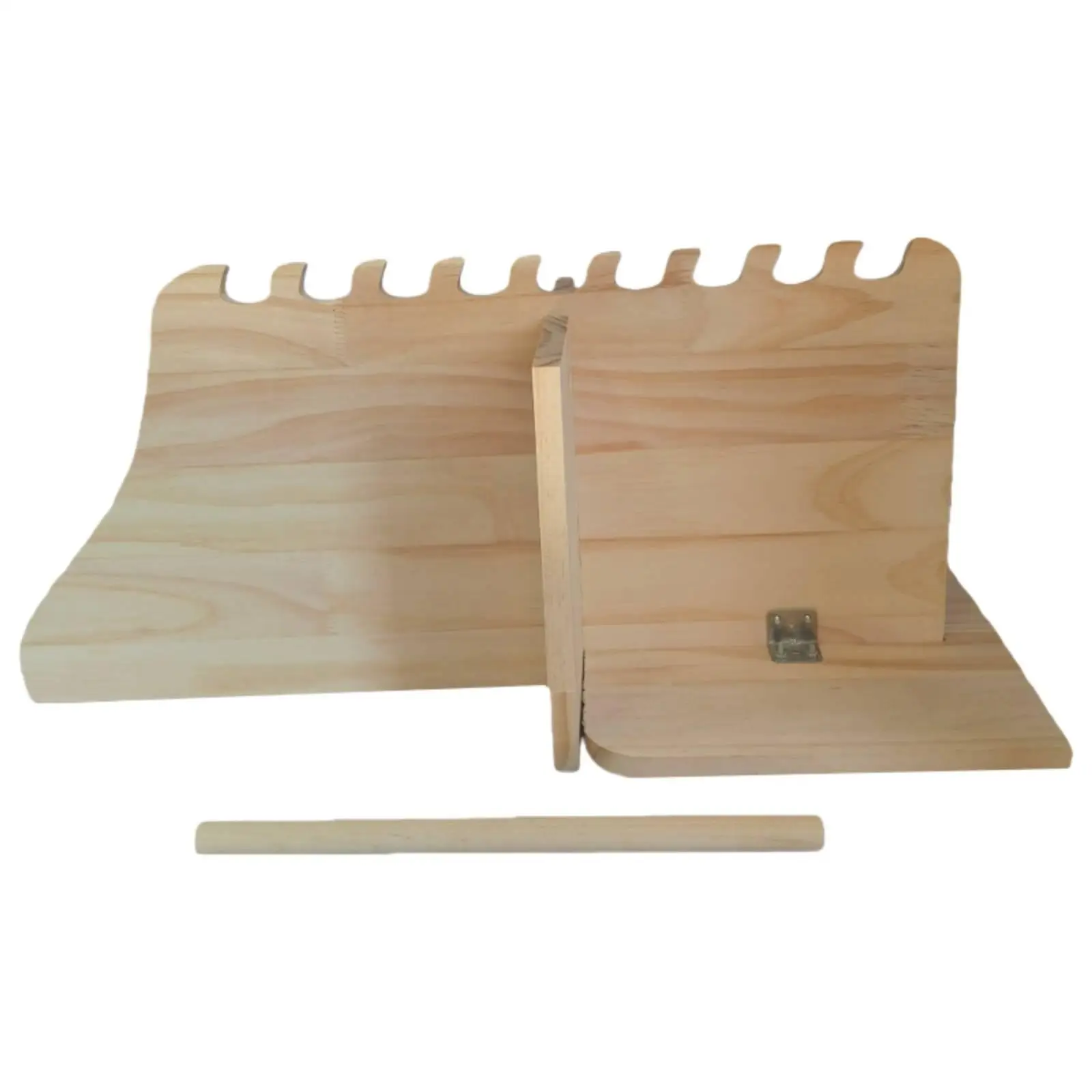 Natural Finish Wood Sit Reach Training Device Foldable Stretch Frame for Forward Bend Mobility Workout with Removable Cylinder