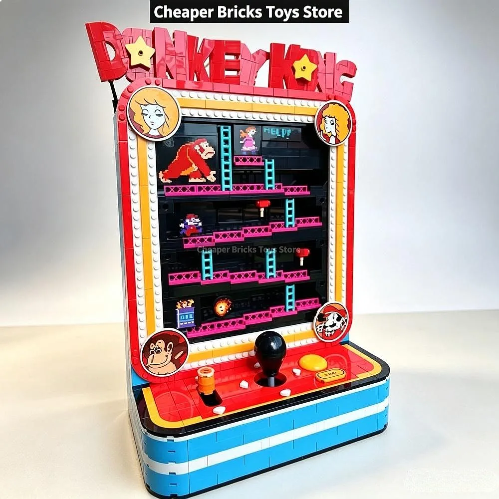 Cheaper Upright Game Machine Building Blocks un Assembly Bricks with Detail Collectible Set, Christmas Gift for Adults