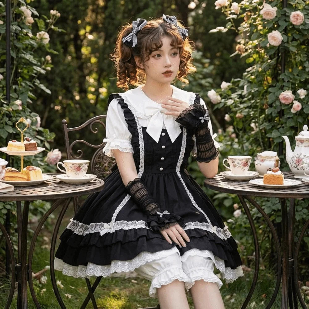 1 Pair Lolita Style Thin Lace Lace Arm Sleeves Bowknot Design Breathable Sun Protection Sleeves Arm Covers Fashion Accessory