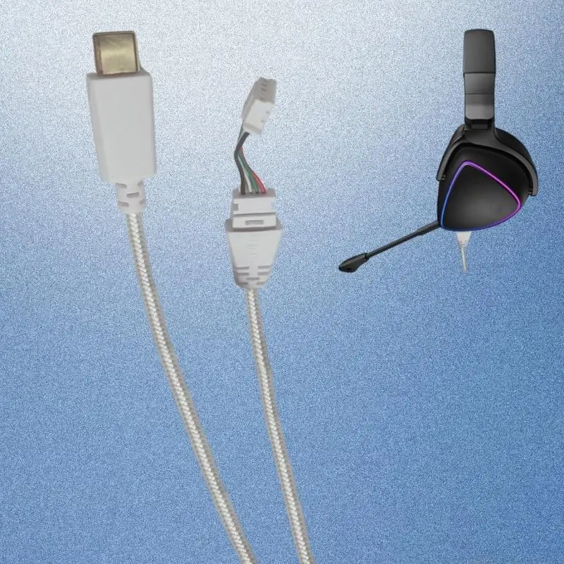 M5TD 2.5m Headphone Replacement Cord for ROG Prism/Prism S Headsets DIY Friendly