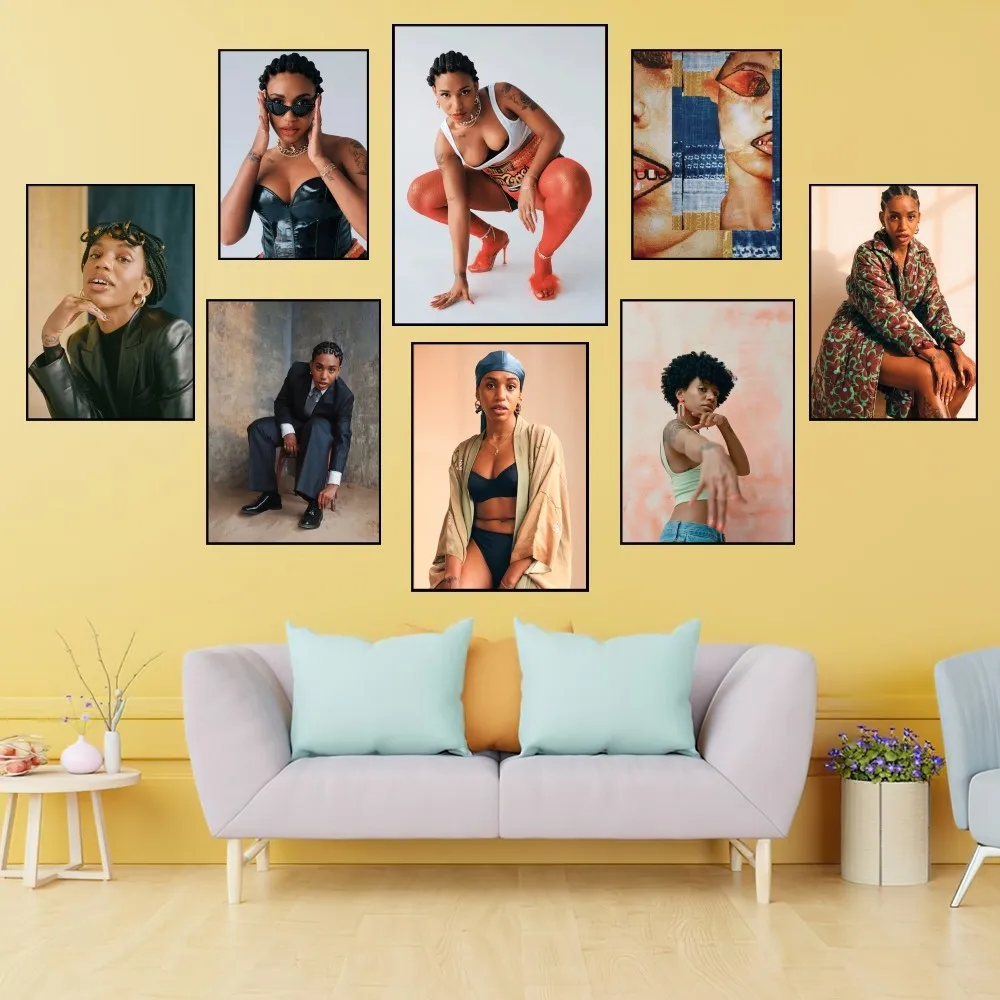 Hot Singer Y-Yaya Bey Ten Fold Poster Prints Wall Painting Bedroom Living Room Decoration Office Home