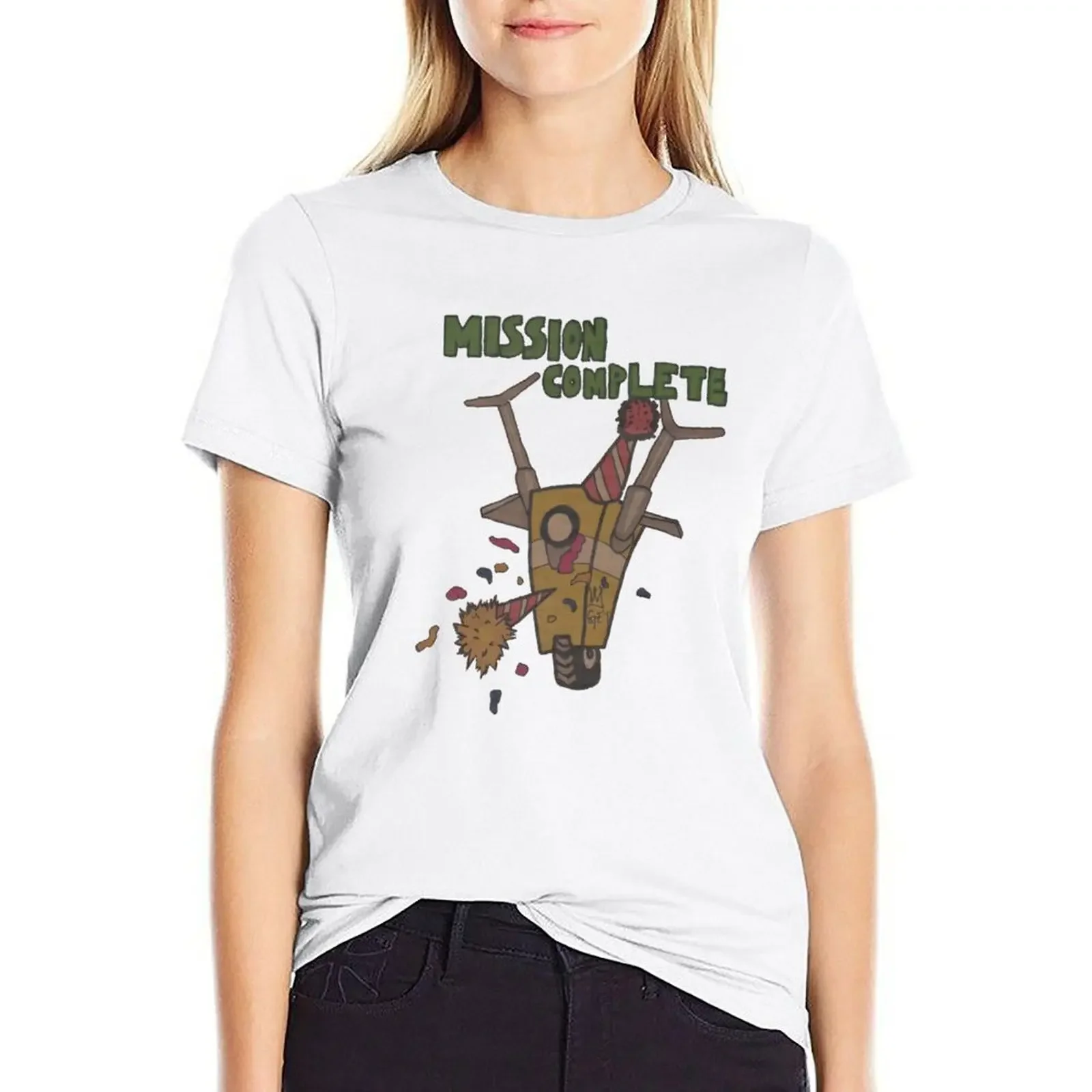 MISSION COMPLETE CLAPTRAP T-shirt Blouse korean fashion t-shirts for Women pack