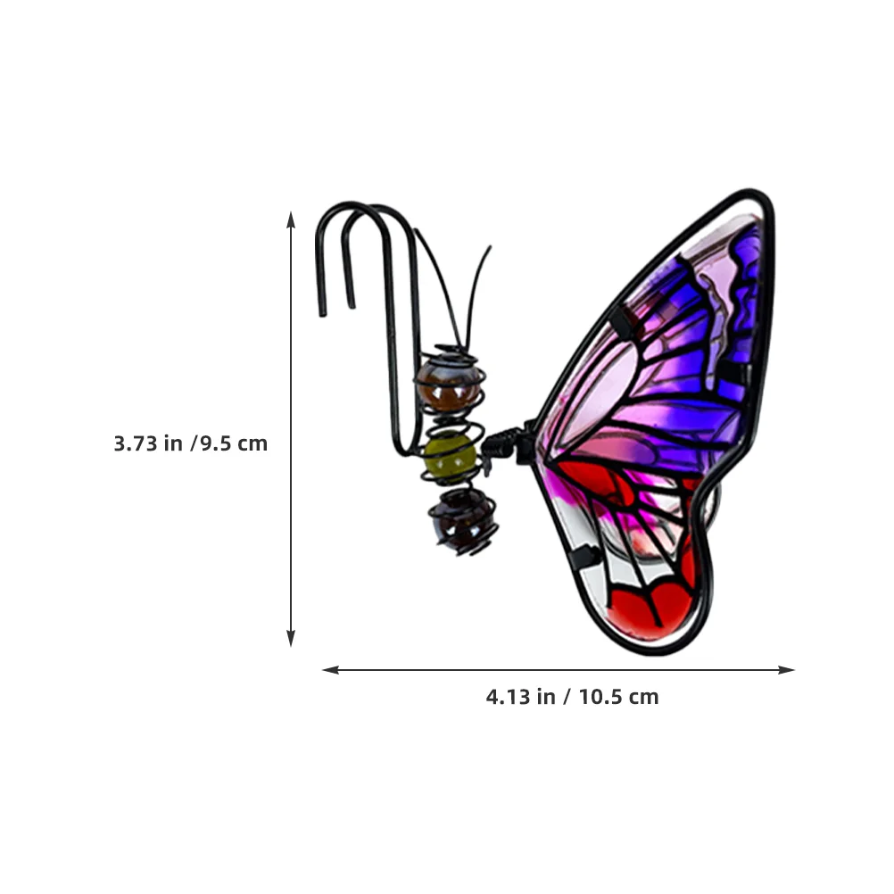 3 Pcs Flower Pot Decoration Pendant Hanger Garden Planter Three Piece Suit Glass Flowerpot Butterfly