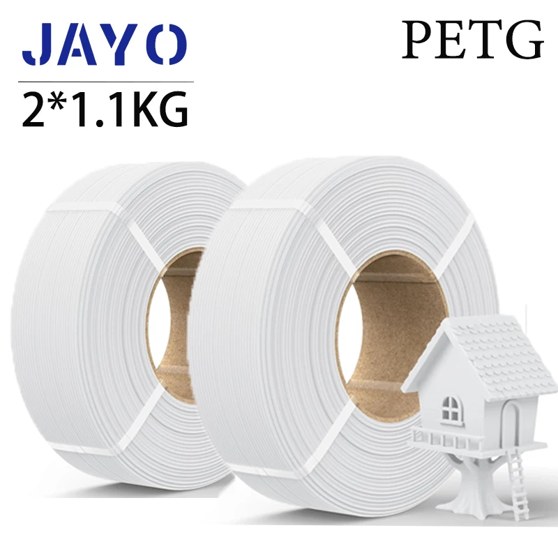 JAYO PETG 3D-Filament 2 kg/5 kg Petg 3D-Drucker Zubehör 1,75 mm Materialien für 100 % keine Blase und FDM für 3D-Druck DIY-Geschenk