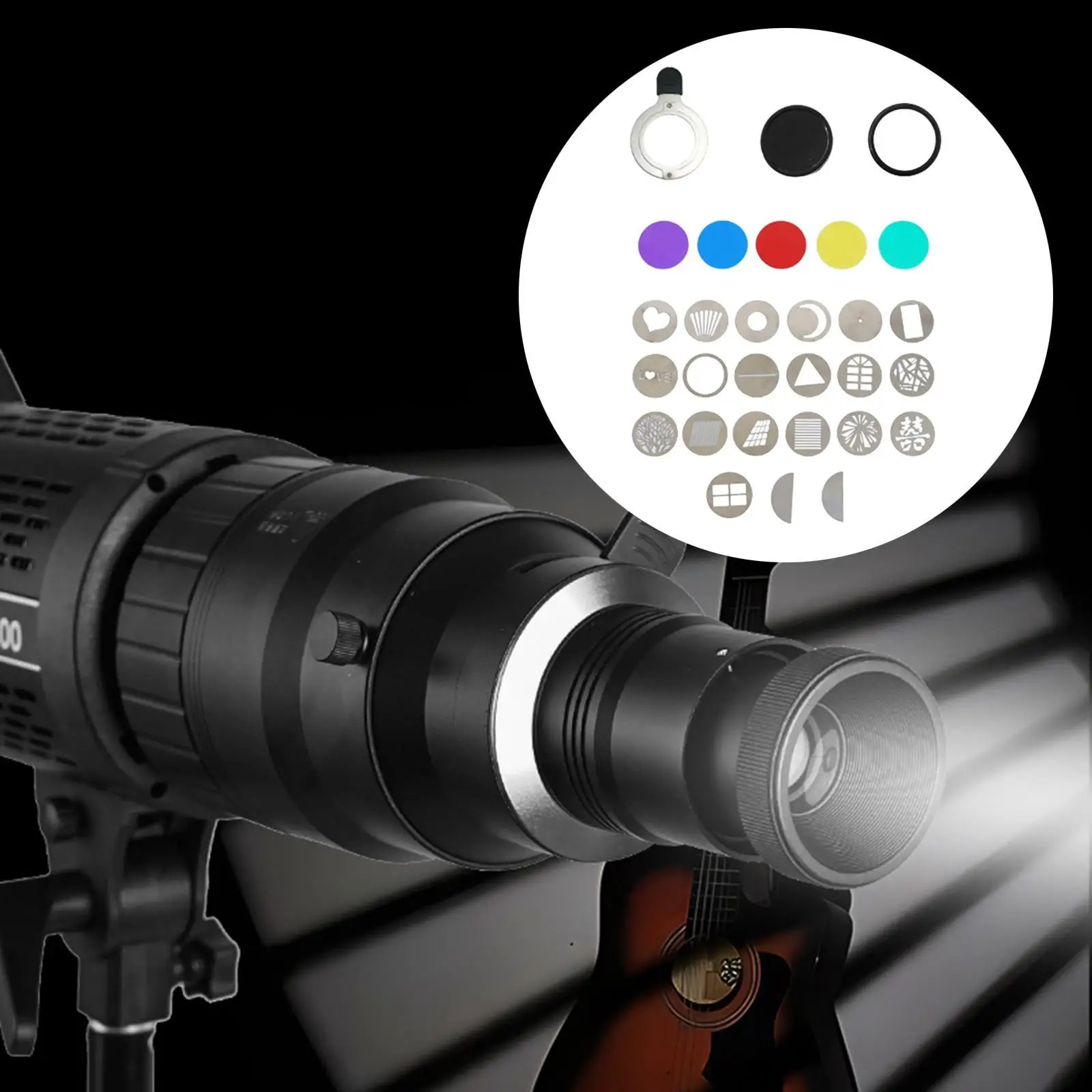 

Conical Optical Snoot 5 Color Filter Professional Conical Projector Snoot