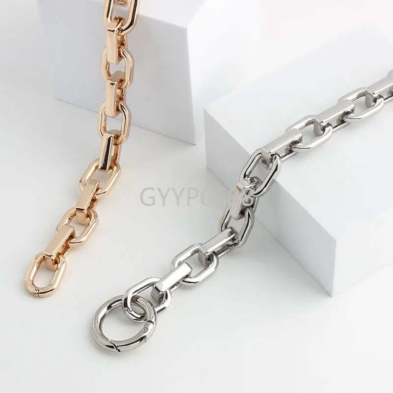 1PCS 10MM 11MM 12MM 30-120CM Fashion Metal Chains For DIY Bags Strap Crossbody Handbags Purse Shoulder Handles Belt Accessories