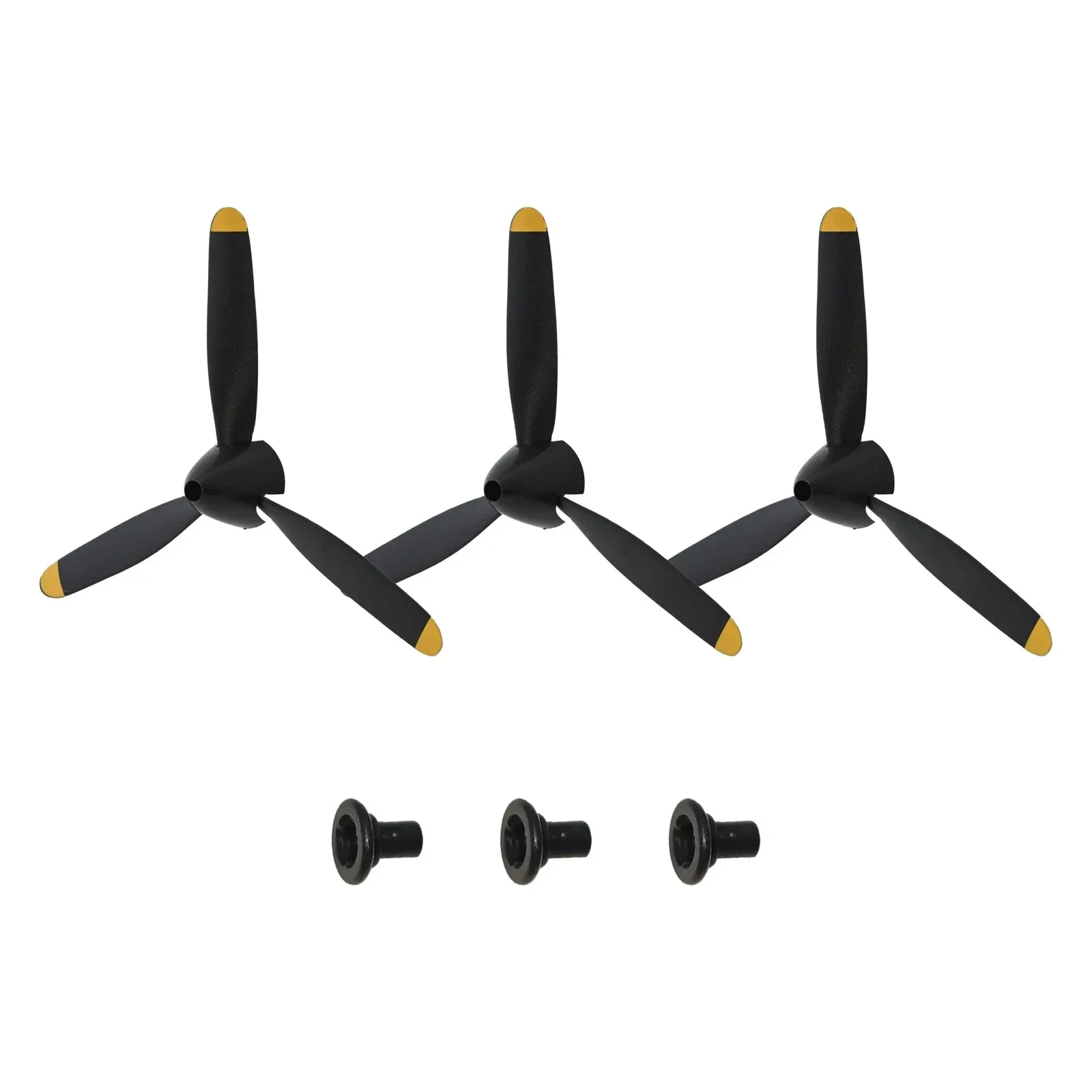 3pcs 3-Blade Propeller, Compatible with Volantexrc Spitfire/FW190 RC Plane, with Saver and Adaptor
