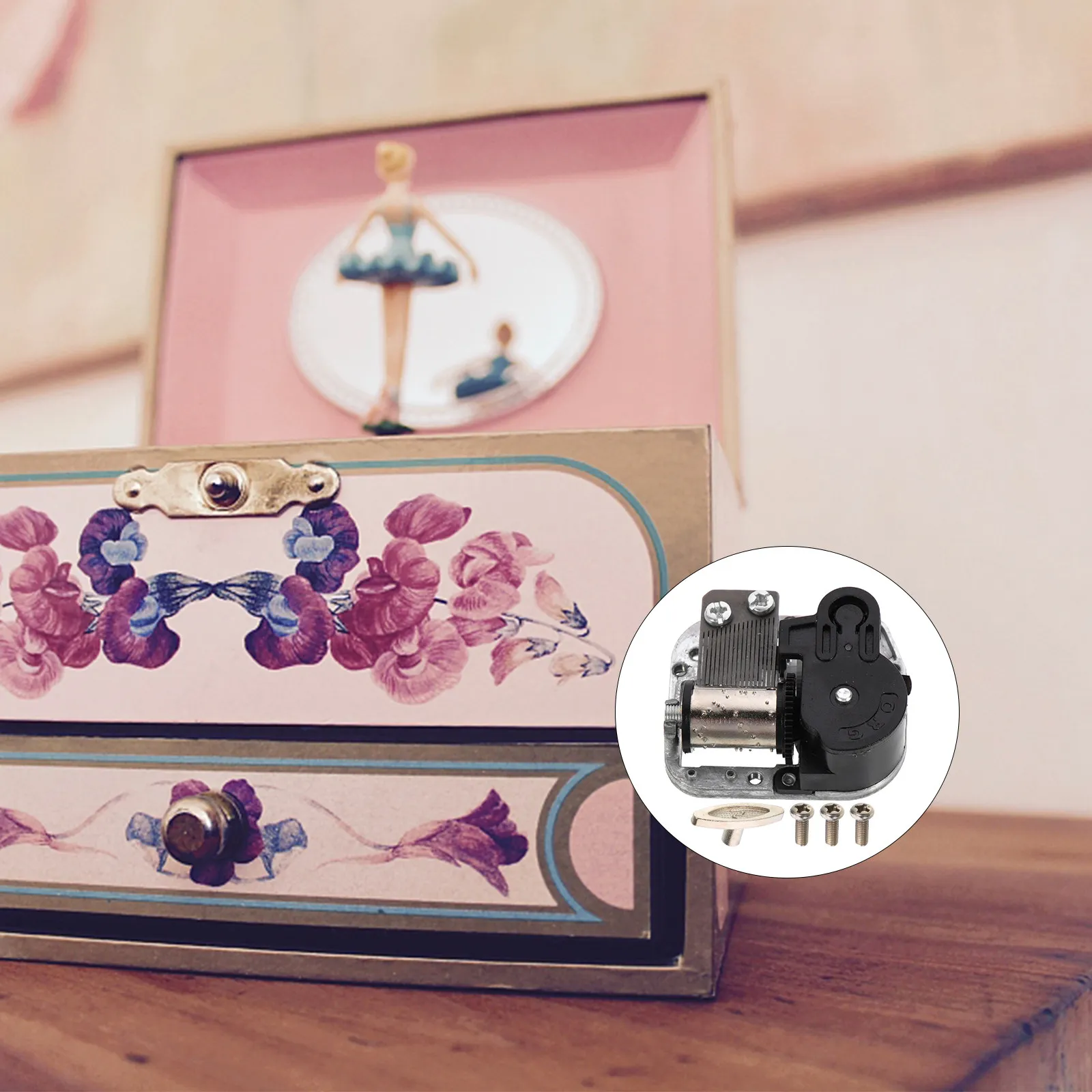 Music Box Clockwork Movement Sturdy DIY Replacement Mechanism Compact Windup Musical Movement for Repairing Fitting Accessories