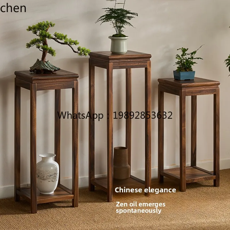 HXL flower stand solid wood  floor-to-ceiling load-bearing fish tank stand household balcony flower pot storage rack