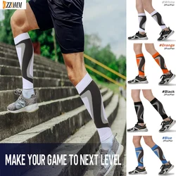 1Pair Breathable Calf Compression Sleeves Men Women,Footless Compression Socks Shin Splints Support for Legs & Pain Relief