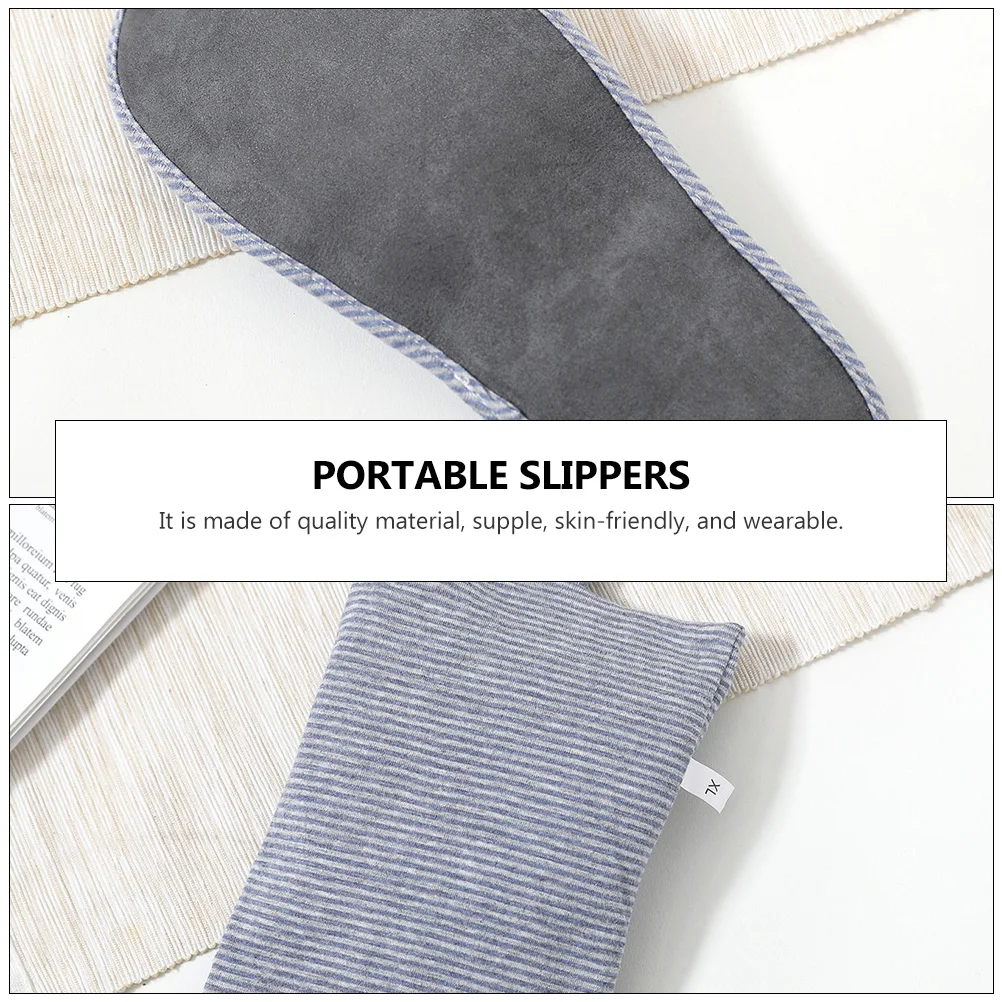 

1 Pair Folding Travel Slippers Portable Lightweight Cotton Hotel Slippers For Vacation Compact Foldable Design With Storage Bag