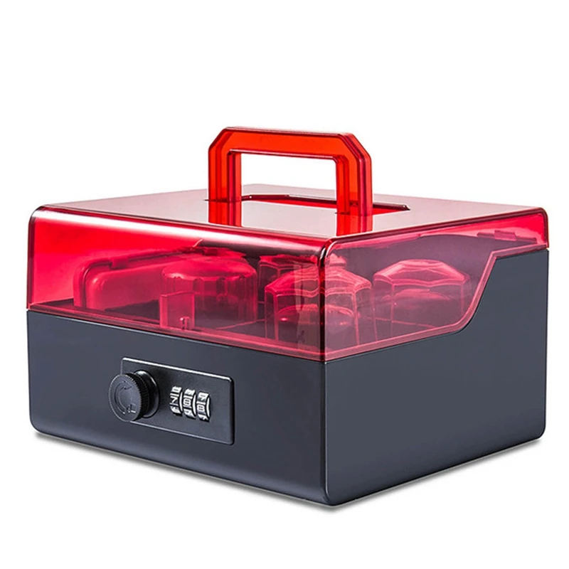 5 Grids Portable Official Seal Password Box Seal Storage Box With Mechanical Code Lock For Official Seal