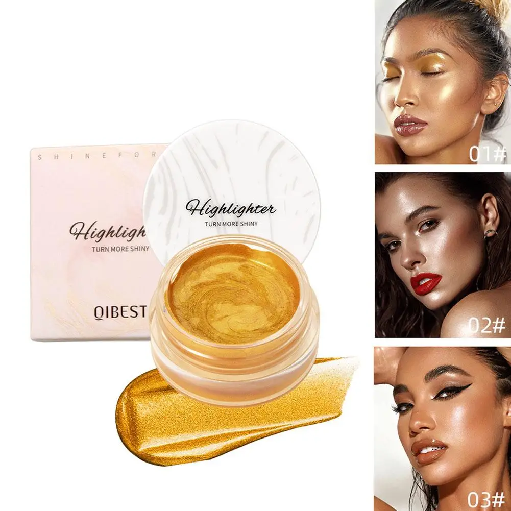 Qibest-Surligneur à paillettes fines, diamant nacré, visage couché, éclaircir le maquillage, miroitant, surbrillance, contour, ver à soie, corps, yeux, D6s0