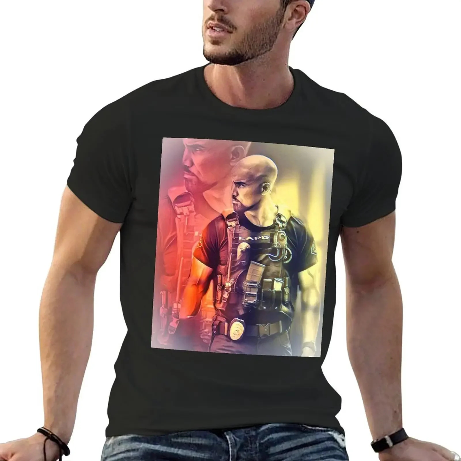 Shemar moore T-Shirt vintage graphic tee plus sizes designer t shirt men