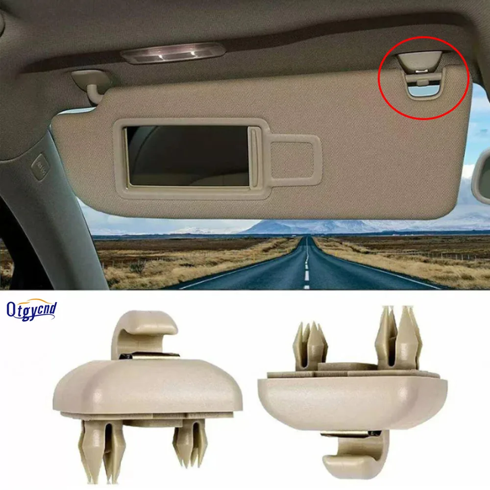 Кронштейн-держатель для солнцезащитного козырька OEM 8E0857562A, 2 шт., бежевый/черный, для Audi A1 A3 A4 A5 Q3 Q5 S3 S4 S5 TT Allroad