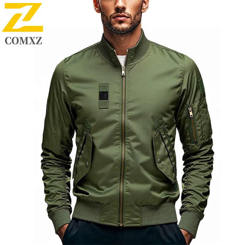 

Новинка 2025 года, мужская куртка с воротником-стойкой, весенне-осенняя модная универсальная свободная дышащая бейсбольная куртка, уличная повседневная уличная мужская одежда