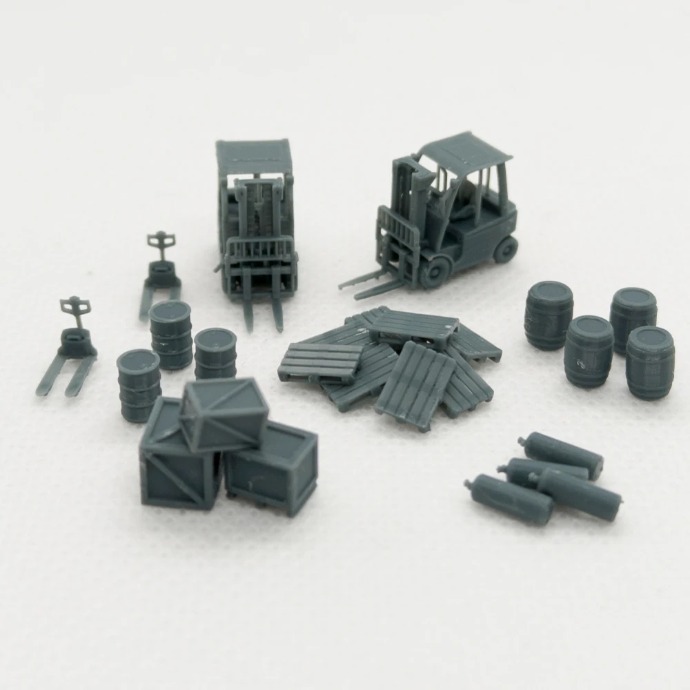 Yao's Studio LYTS051 1/87 1/64 1/1201/160 1/220 Warehouse Kit Forklift Boxes Pallets Miniature Building Military Car