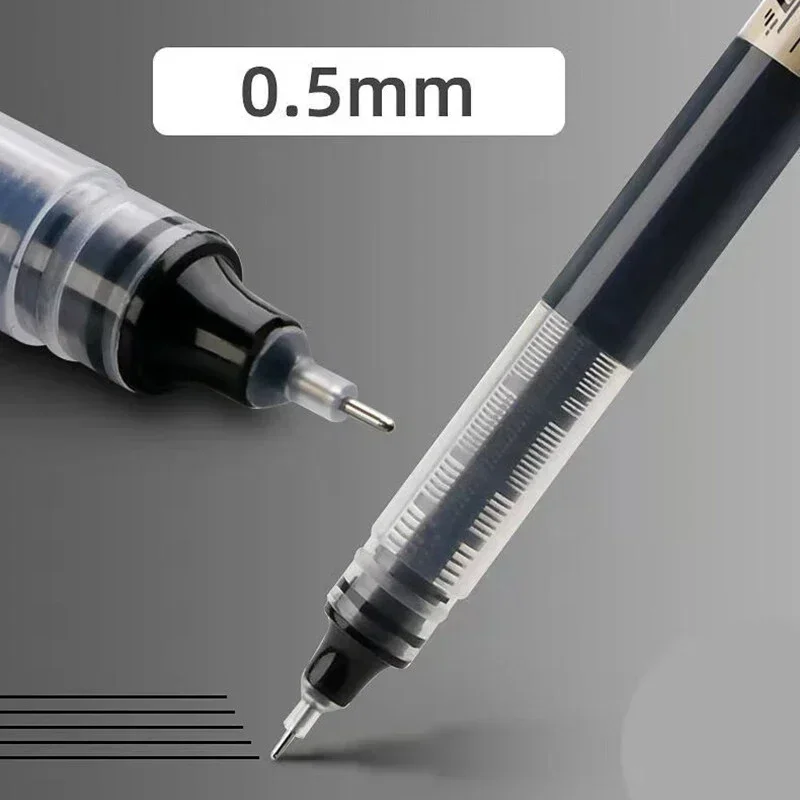 5/10 Pcs/Set Liquid Ink Rollerball Pen 0.5mm Quick Drying Black Blue Red Ink Gel Pens Student Exam Writing Office Signature Pens image 3