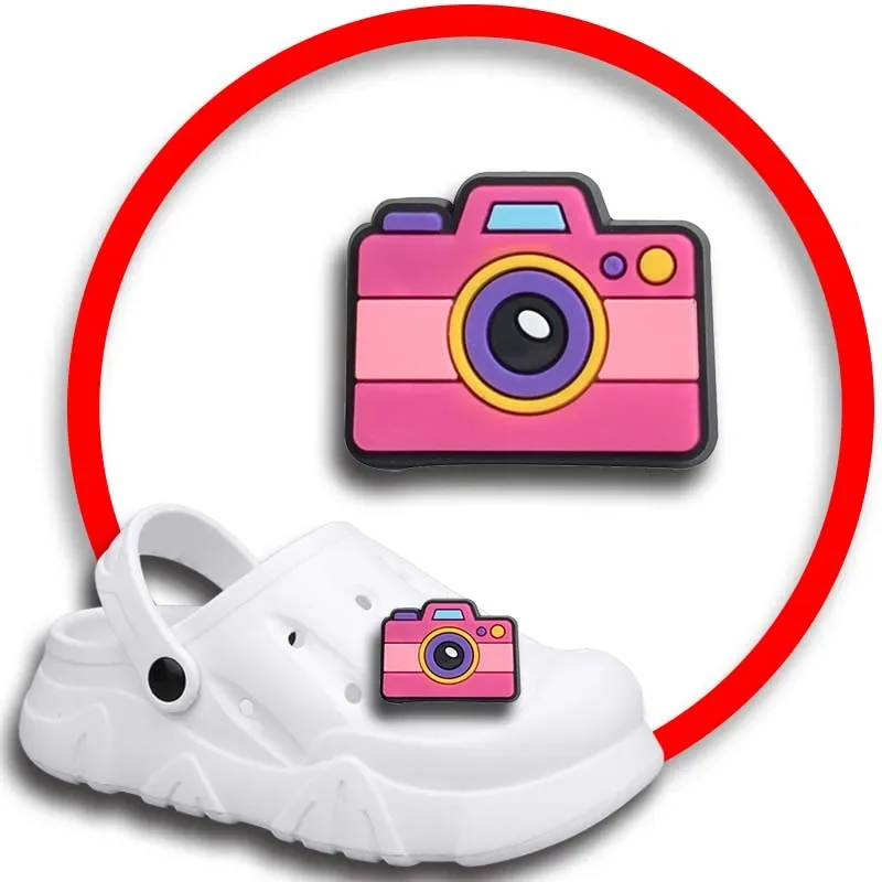 Camera Shoe Charms for Crocs Sandals Women Clogs Pins Shoe Decorations Accessory Men Badges Boys Girls Kids Shoes Accessories