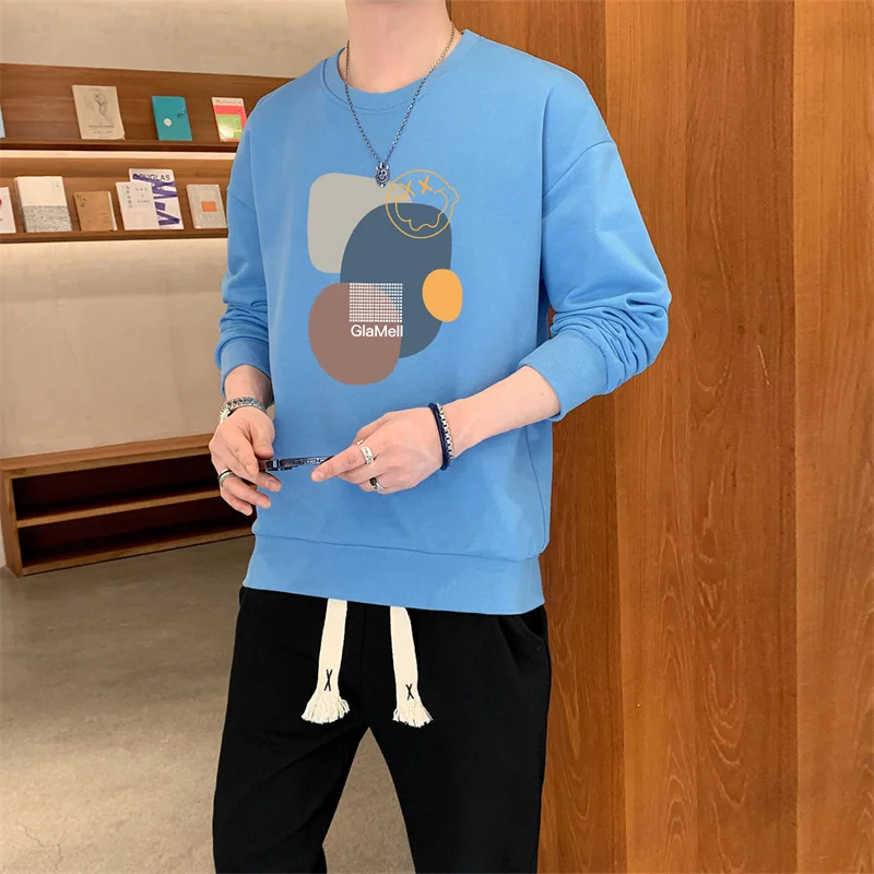 تنوعا البلوز سترة الرجال الملابس Sweatpants سترة البلوز مجموعة ربيع الخريف جولة الرقبة 2 قطعة البطانة قميص قمم السراويل #5