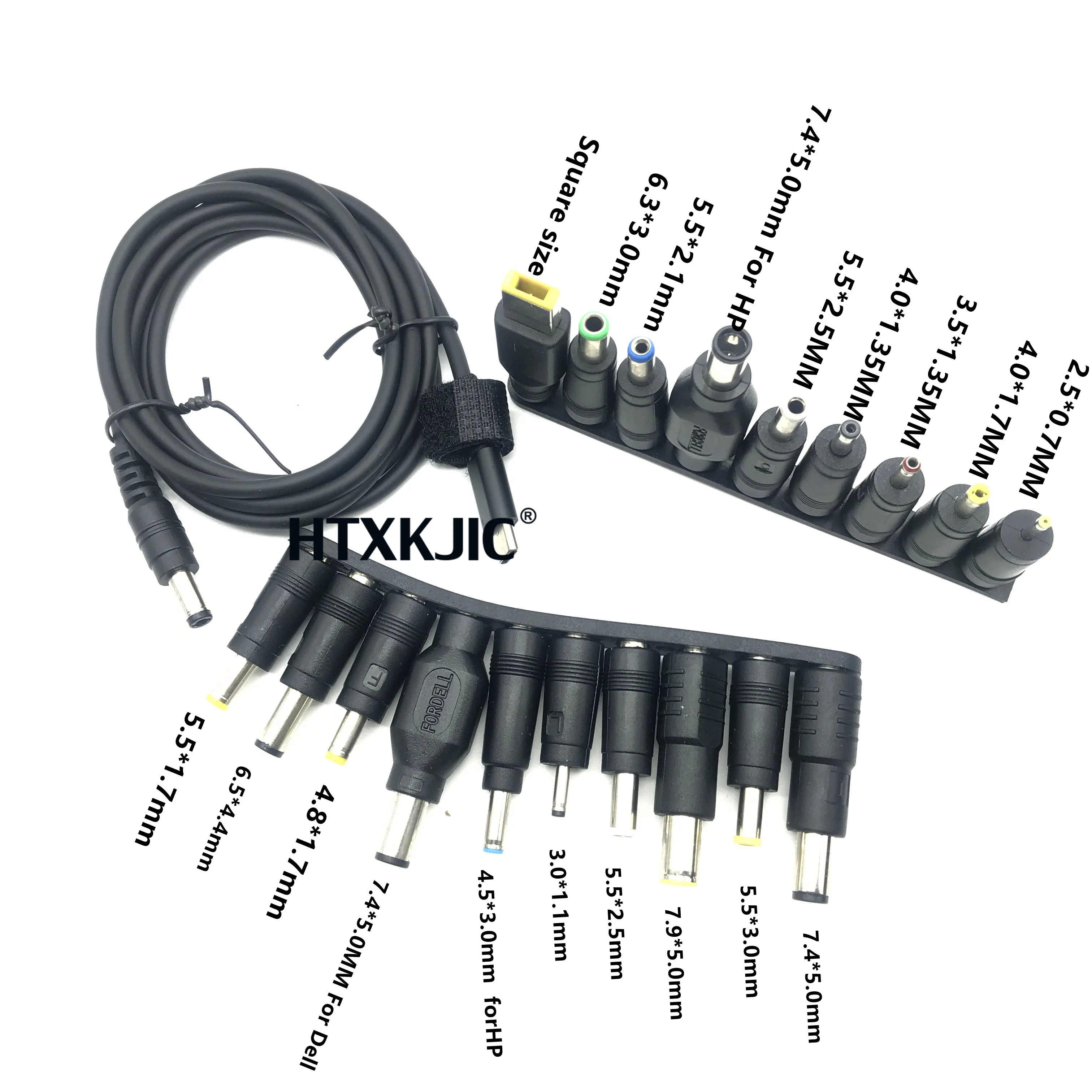 65W Type C to Universal Notebook Adapter Connecter Dc Jack Usb C Laptop Charging Cable Cord Laptop Charger 19pcs Connector