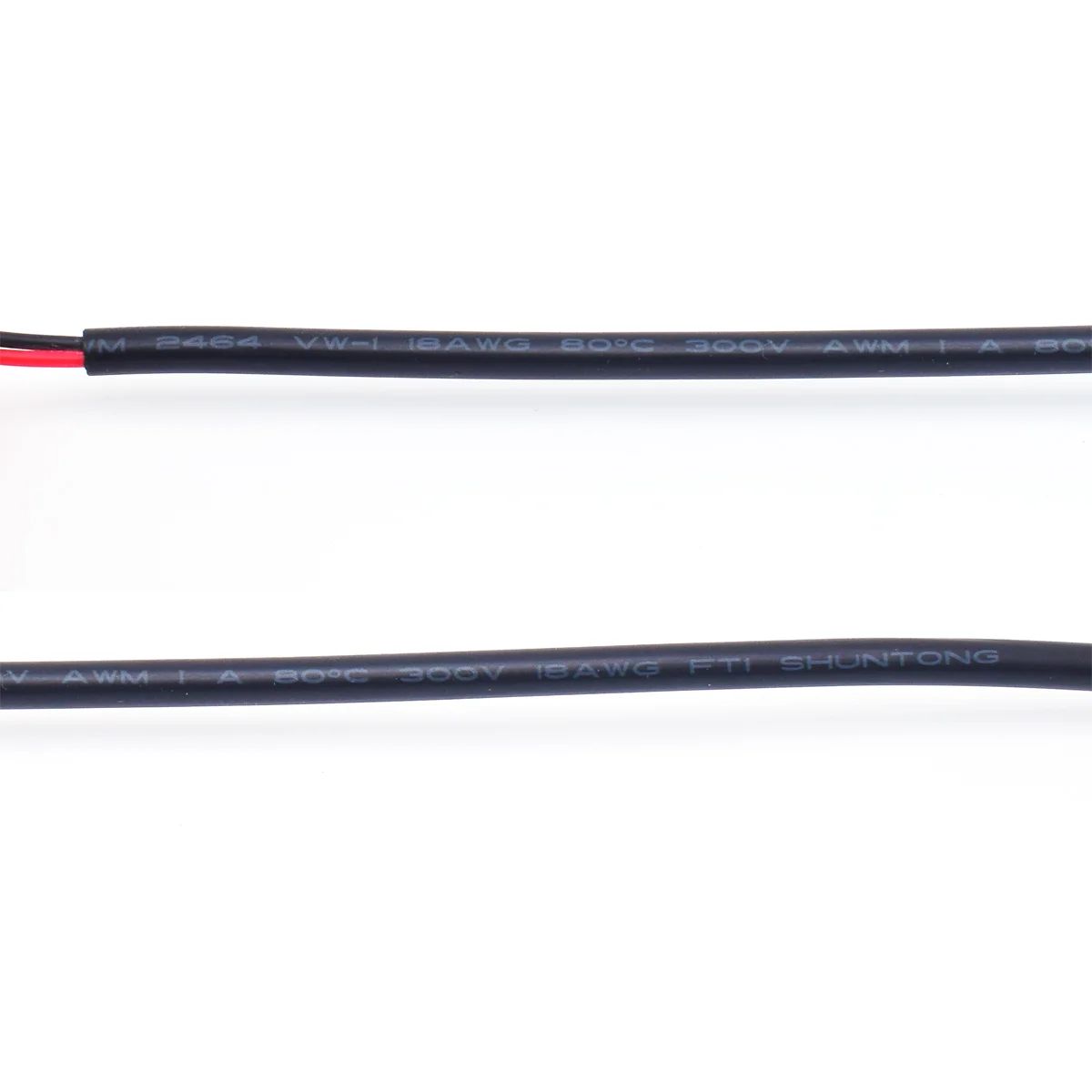 18AWG USB 2.0 オスピグテールケーブル、0.3M/1FT 2ピン裸線延長、5V 7A DIY コネクタ、スプリング端子付き