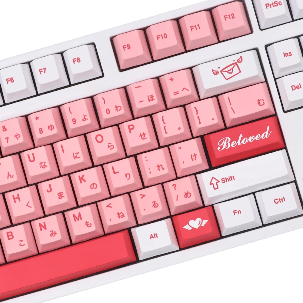 Imagem -03 - Carta de Amor Cereja Pbt Keycaps 151 Teclas Gmk Teclas para Gmk mx Switch Teclado Mecânico 61 64 68 87 96 96 96 104 104 104