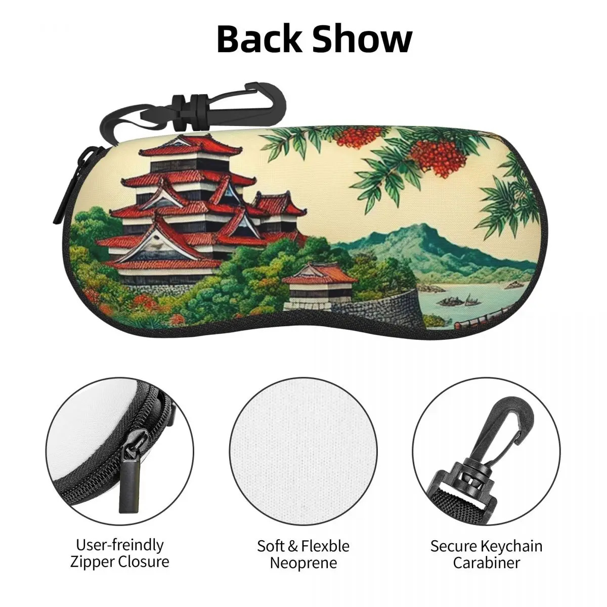 琉球王国城タウンウォークシェルメガネケース保護サングラスボックス女性男性ソフト眼鏡バッグポーチ