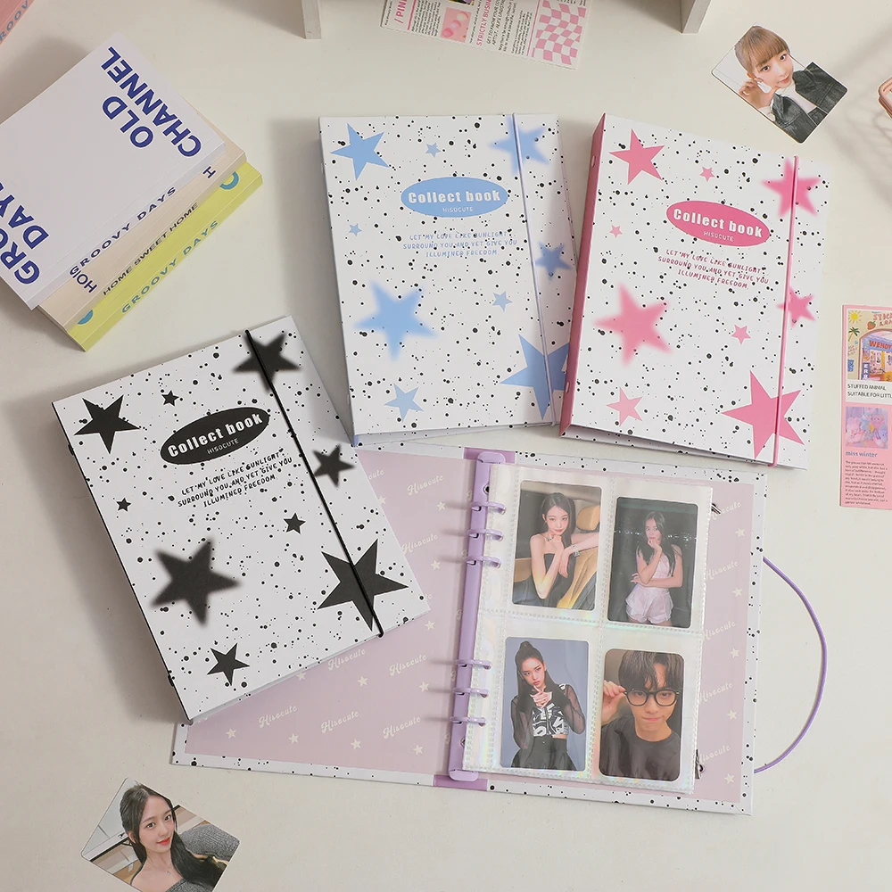 Sharkbang Star Series A5 Binder Ring Hard Cover Collect Book Kpop Photo Album Refills Bandage Postcards Sticker Organizer