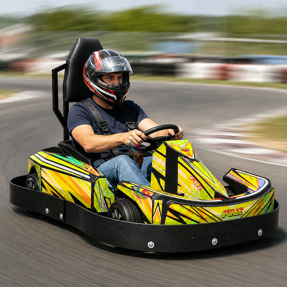 Professional 350W Adult Electric Racing Go Kart Quick Battery Swap System High-Frequency Commercial Outdoor Rental Business 30km