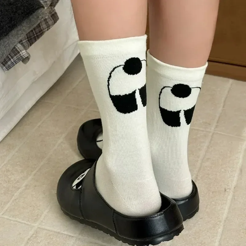 جديد الإبداعية Kawaii الكرتون جوارب بصور حيوانات الدب الراكون القط الجسم الراحة مطاطا منتصف العجل الجوارب للطلاب النساء Ins نمط 2025 #5