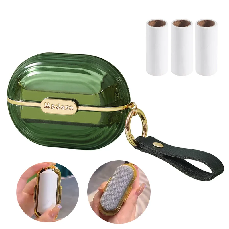 

Portable Tearable Roll Paper Sticky Roller, Dust Wiper, Mini Lint Remover, Brush for Travel