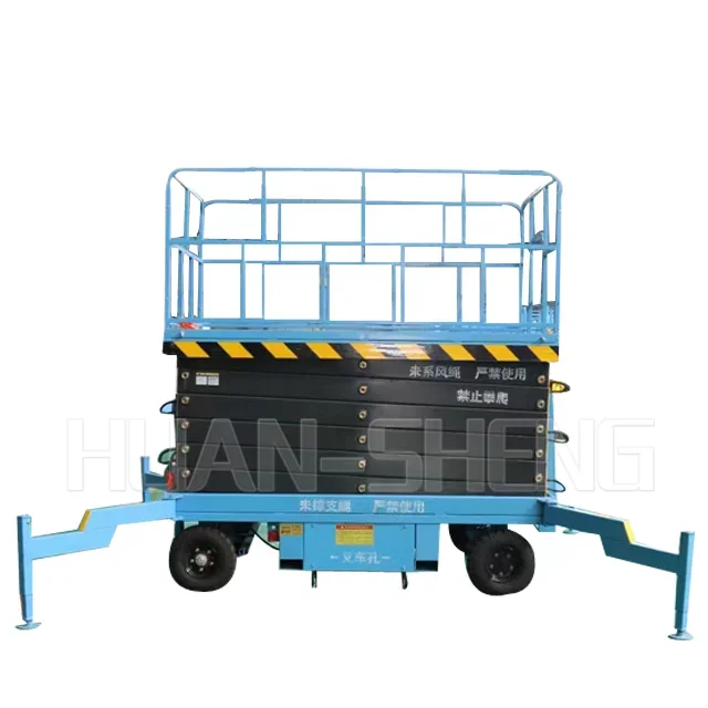 10m 1000kg Hydraulic Pump Mobile Scissor Lift Platform