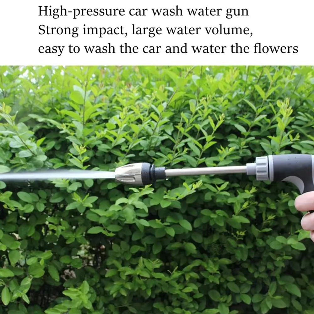 Garden irrigation Water Gun Set, Portable High-pressure Car Wash Water Gun Tool Metal Extension Rod Foam Pot Car Wash Water Gun